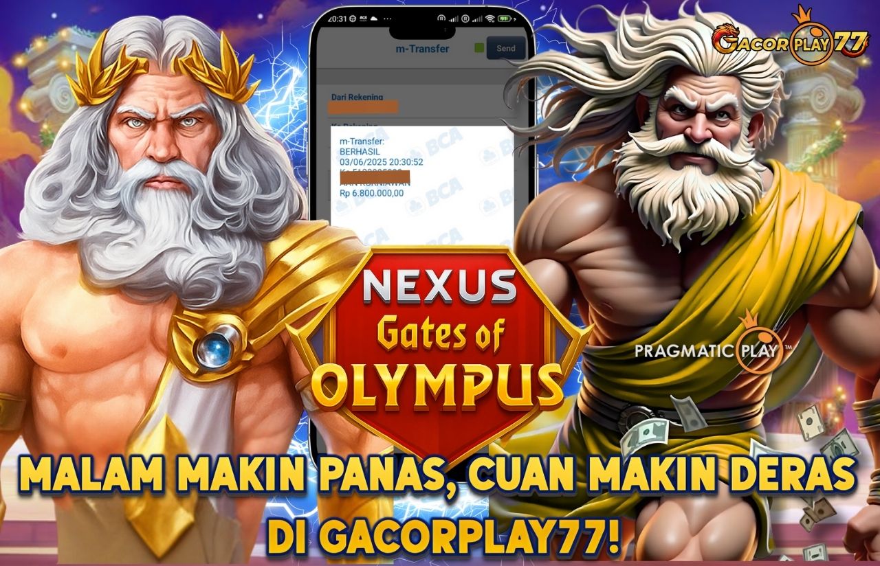 Selamat kepada user id : to****3 Wede Rp 6.800.000 di Game NEXUS GATES OF OLYMPUS PRAGMATIC PLAY Cair Gk Sampe 1 Menit! Menang Mudah di Gacorplay77	